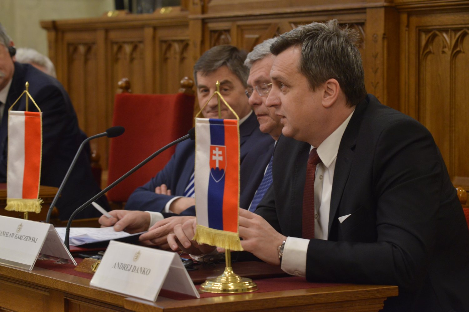 A visegrádi országok házelnökeinek találkozója az Országházban: Andrej Danko, a szlovák parlament elnöke. Fotó: Sajtóiroda